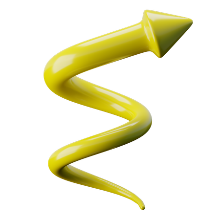 Flèche courbe en spirale  3D Icon