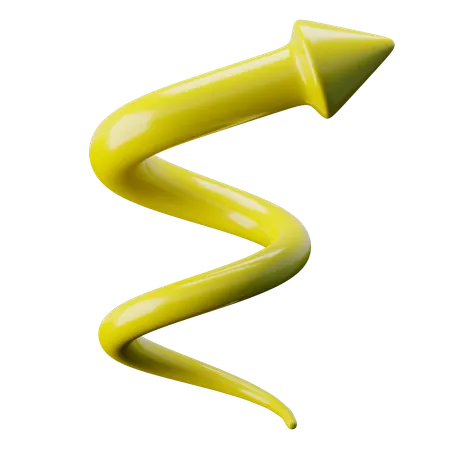 Flèche courbe en spirale  3D Icon