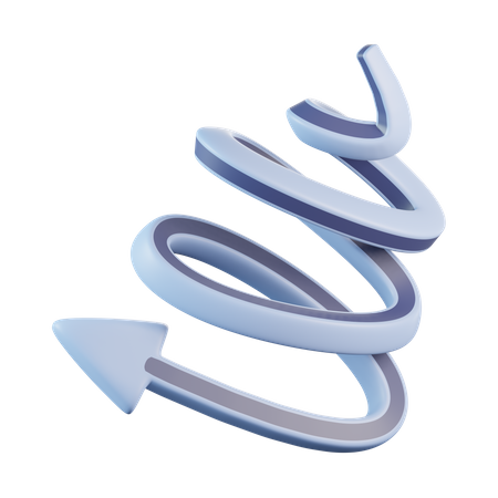 Spiral-Rechtspfeil-Symbol  3D Icon