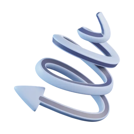 Spiral-Rechtspfeil-Symbol  3D Icon