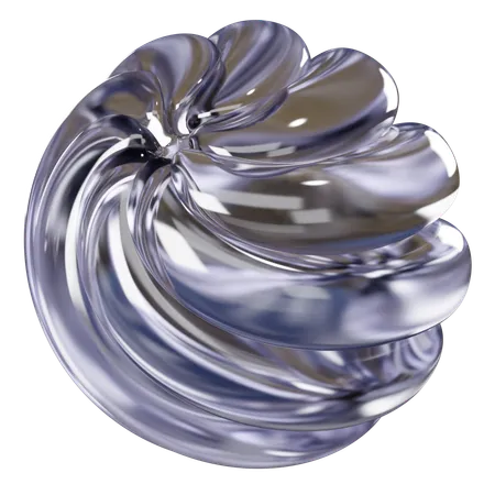 Forme abstraite ronde en spirale  3D Icon