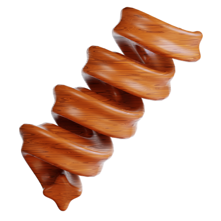 Spiralförmiges Holzobjekt  3D Icon