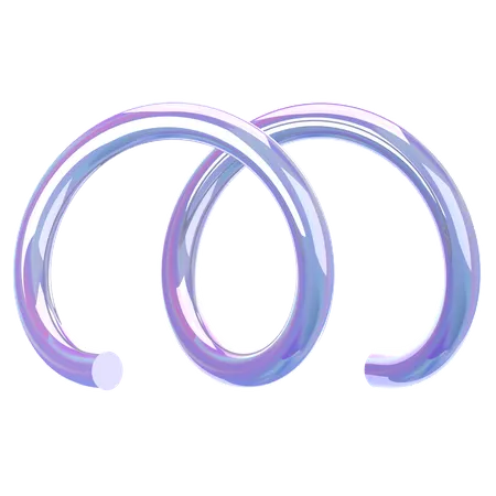 Spiralglas Holographisch  3D Icon