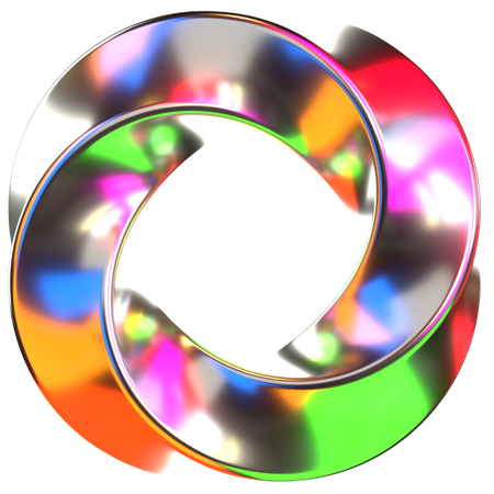 Spiralring holografische Formen  3D Icon