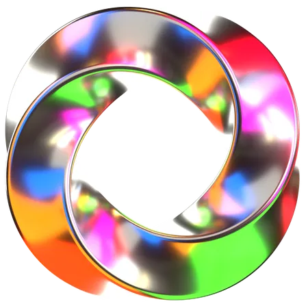 Spiralring holografische Formen  3D Icon