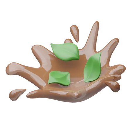 Splashing tea  3D Icon