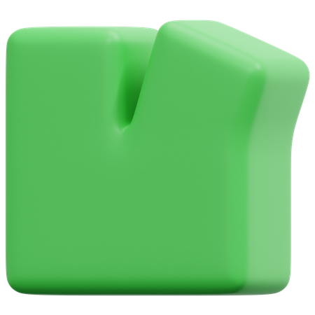 Split Abstract Shape  3D Icon