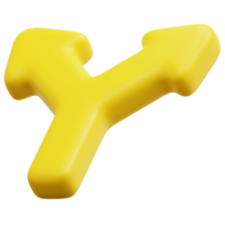 Split arrow  3D Icon