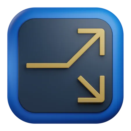 Split Arrow Arrow  3D Icon