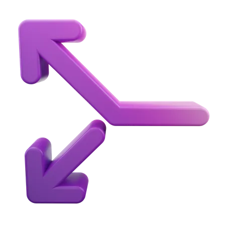 Split Arrow  3D Icon