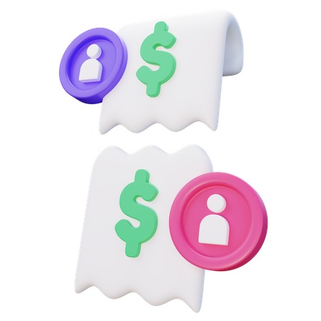 Split Bill  3D Icon