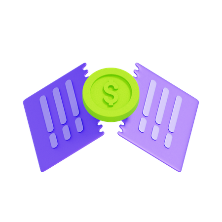 Split Bill Payment  3D Icon