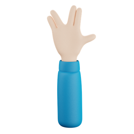 Spock Hand Gesture  3D Icon