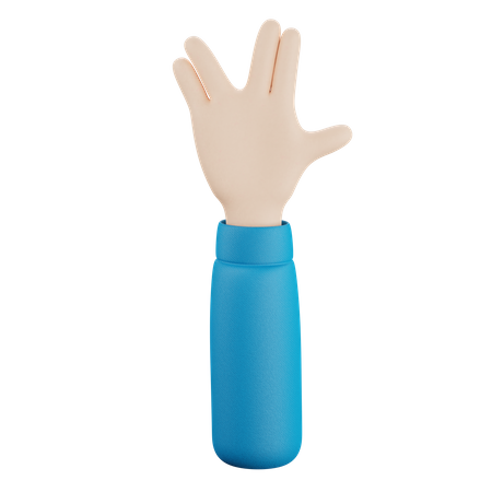 Spock Hand Gesture  3D Icon
