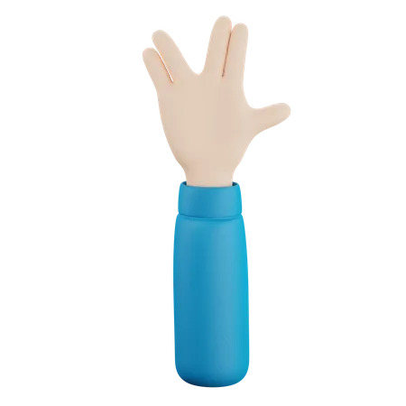 Spock Hand Gesture  3D Icon