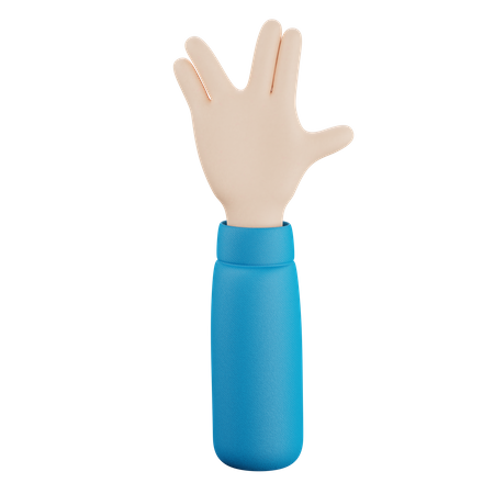 Spock-Handbewegung  3D Icon