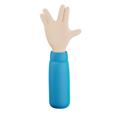 Spock-Handbewegung  3D Icon