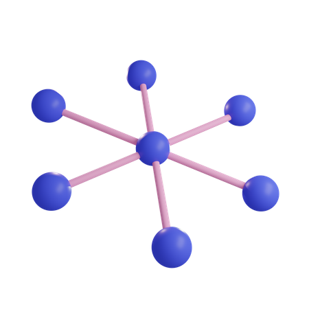 Spoke And Hub Structure 3D Icon