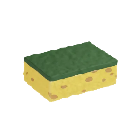 Sponge 3 D Illustration In Transparent Background 3D Icon