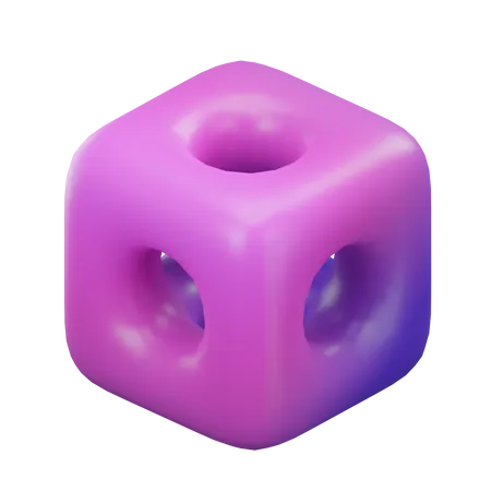 Sponge Cube  3D Icon