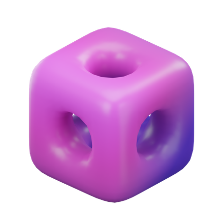 Sponge Cube 3D Icon