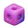 sponge cube abstract 3d logo