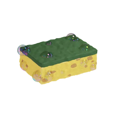 Sponge Scrubber  3D Icon