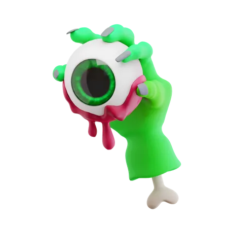 Spooky Eyes in Hand  3D Icon