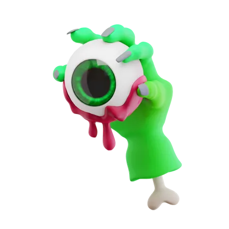 Spooky Eyes in Hand 3D Icon