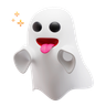 spooky ghost emoji 3d