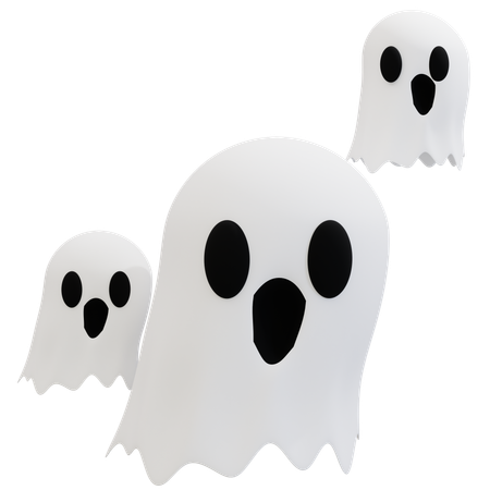 Spooky Halloween Ghost Gathering  3D Icon