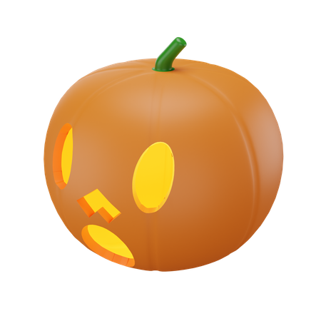 Spooky Pumpkin  3D Illustration