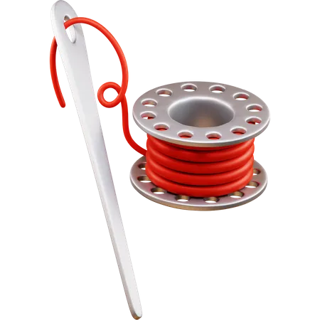 Spool And Needle  3D Icon
