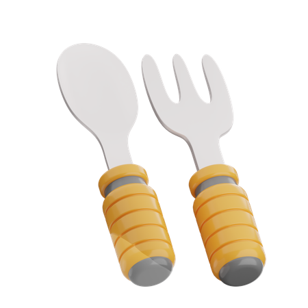Spoon And Fork  3D Icon