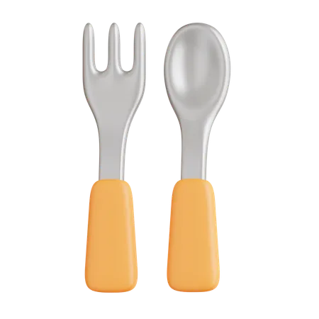 Spoon And Fork  3D Icon