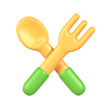 Spoon and Fork  3D Icon