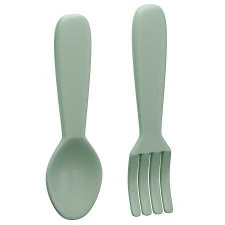 Spoon And Fork  3D Icon