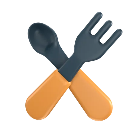 Spoon And Fork  3D Icon