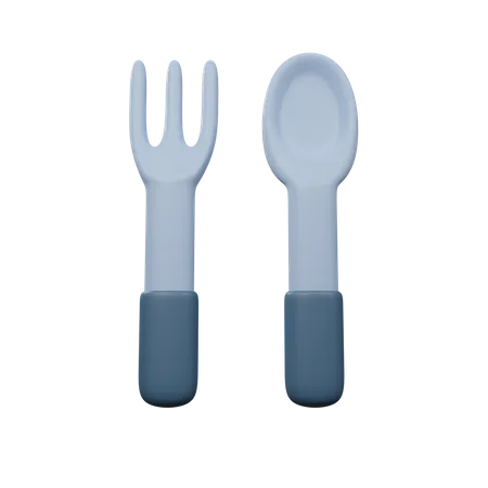 Spoon And Fork  3D Icon