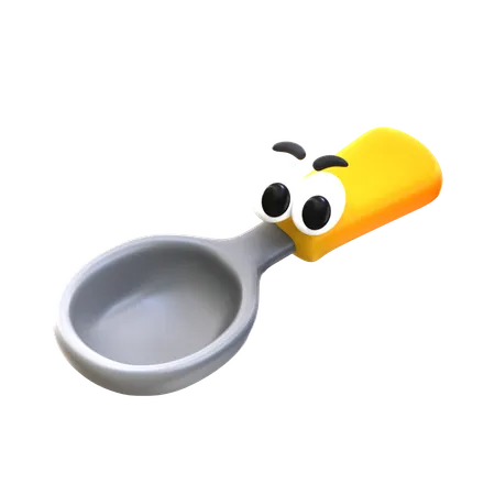 3 D Rendering Cartoon Icon Cooking Tool Series Spoon 3D Icon