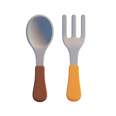 Spoon fork  3D Icon