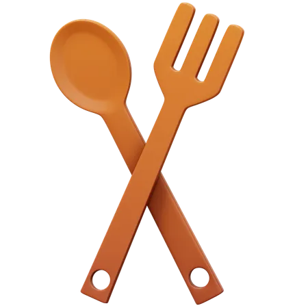 Spoon & Fork  3D Icon