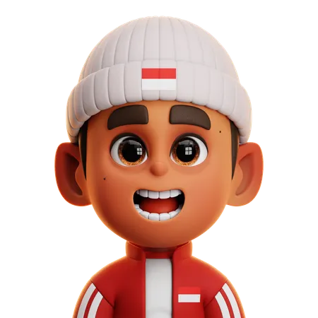 SPORT BOY WITH BEANIE  3D Icon