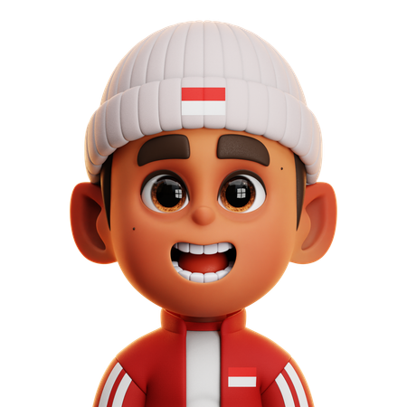 SPORT BOY WITH BEANIE  3D Icon