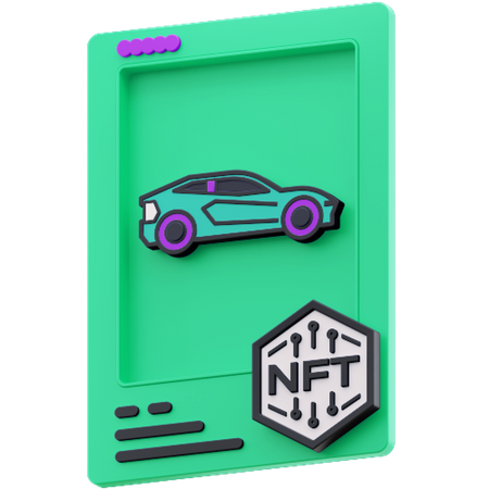 Sport Car NFT 3D Illustration