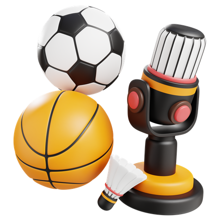 Sport Poadcast  3D Icon