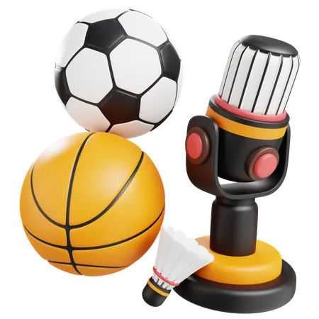 Sport Poadcast  3D Icon