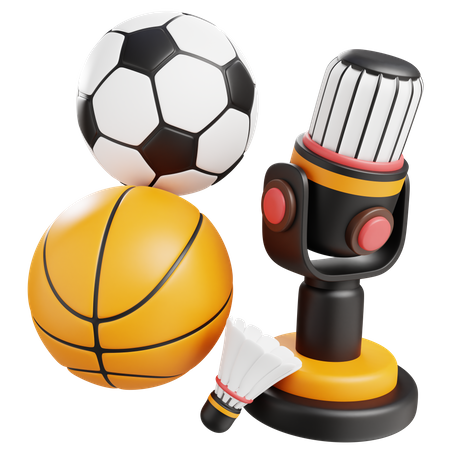 Sport Poadcast  3D Icon