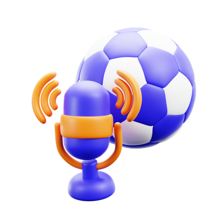 스포츠 팟캐스트  3D Icon