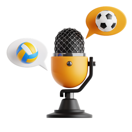 Sport Podcast  3D Icon